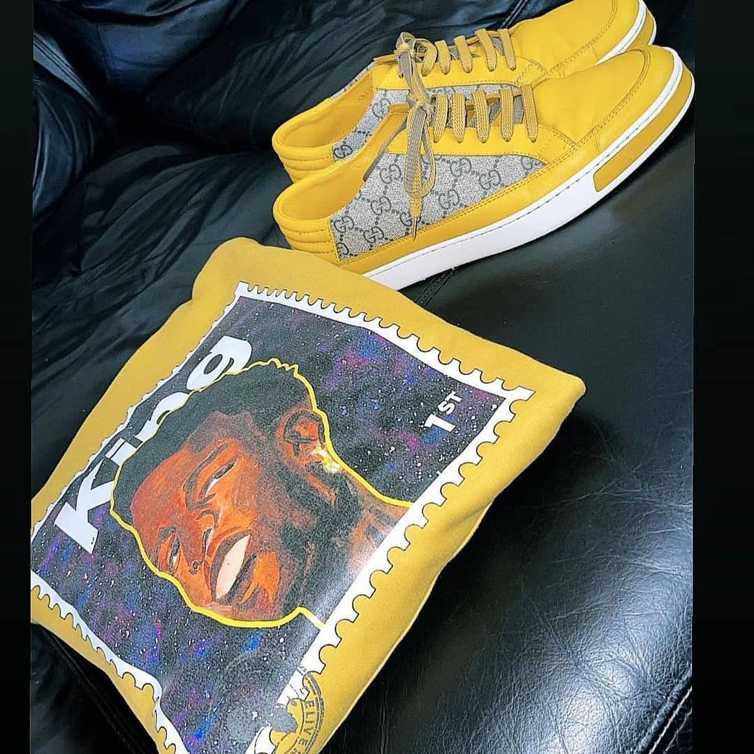 "Queen" Organic Cotton T-Shirt - Baby Pink/Black