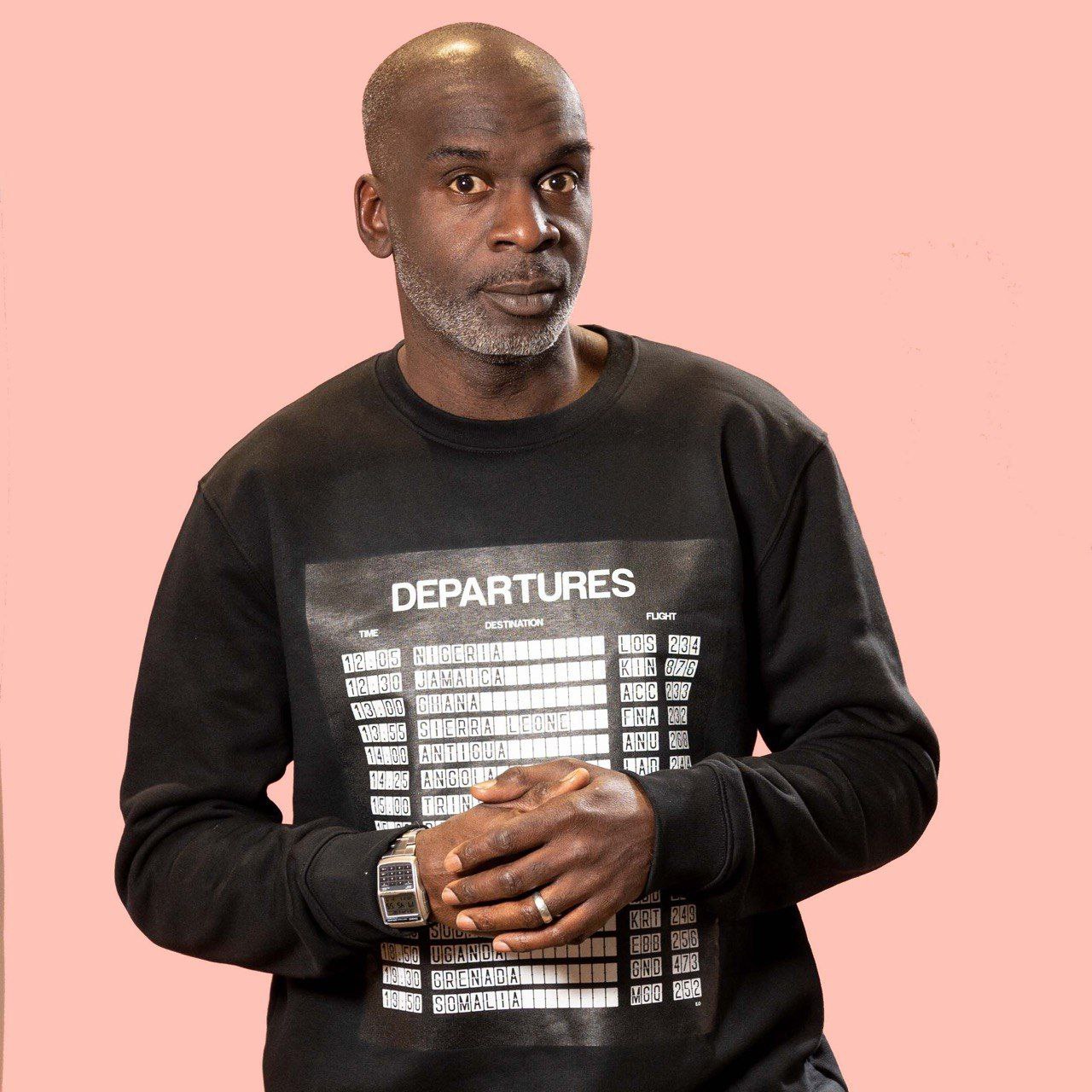 "Departures - 15 Nations" Black Organic Cotton Sweatshirt
