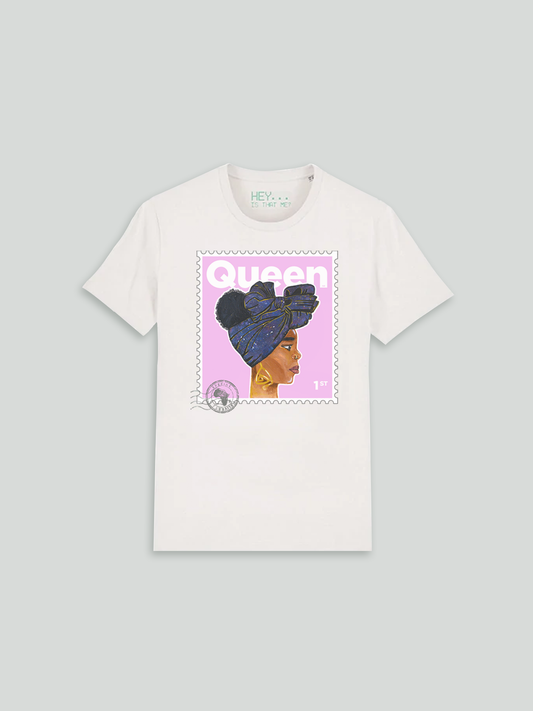 Queen T-Shirt - White/Baby Pink