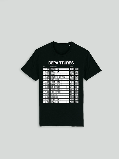 "Departures - 15 Nations" T-Shirt - Black