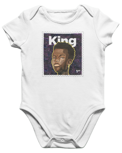 King Baby Bodysuit White / Galaxy