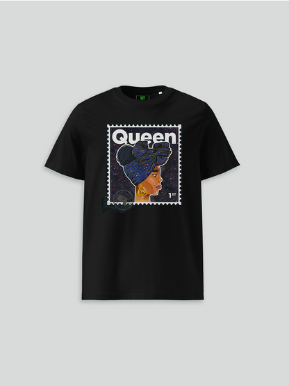 "Queen" Organic Cotton T-Shirt - Galaxy Black