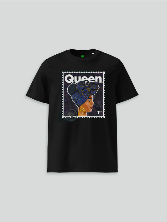 "Queen" Organic Cotton T-Shirt - Galaxy Black
