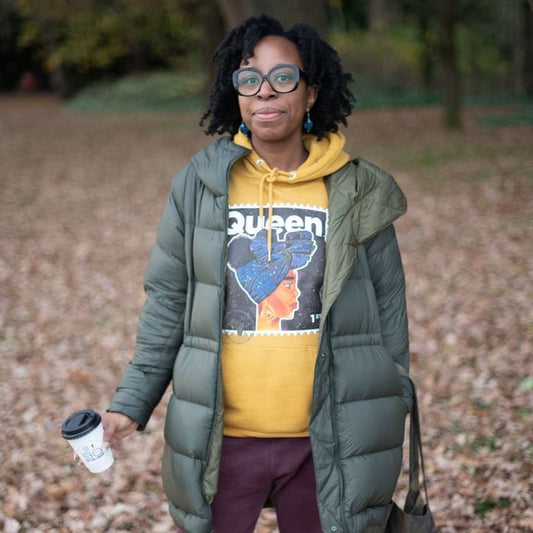 "Queen" Organic Cotton Hoodie - Mustard