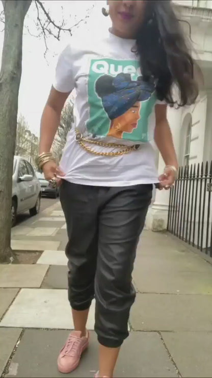 Queen T-Shirt - White / Mint