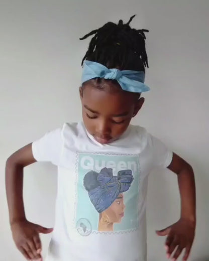 Queen Junior T-Shirt - White / Mint