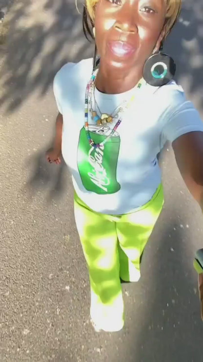 "Afri-Can" (Soda) Organic Cotton T-Shirt - Sky Blue