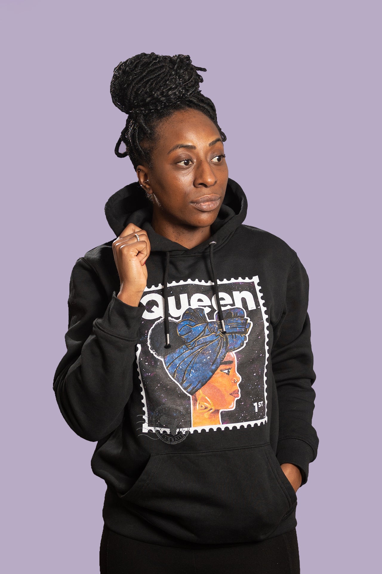 "Queen" Organic Cotton Hoodie - Black