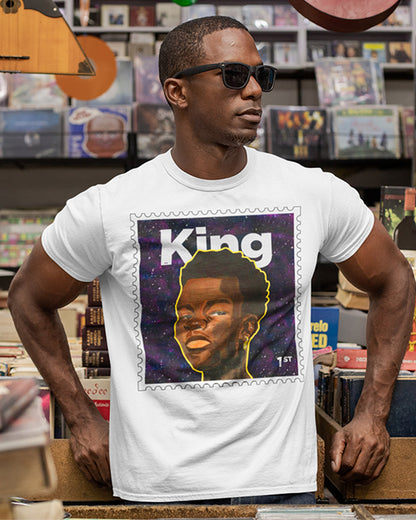 King  T-Shirt -White / Galaxy