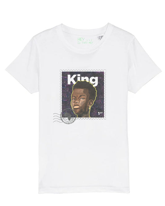 "King Junior" Organic Cotton T-Shirt - White