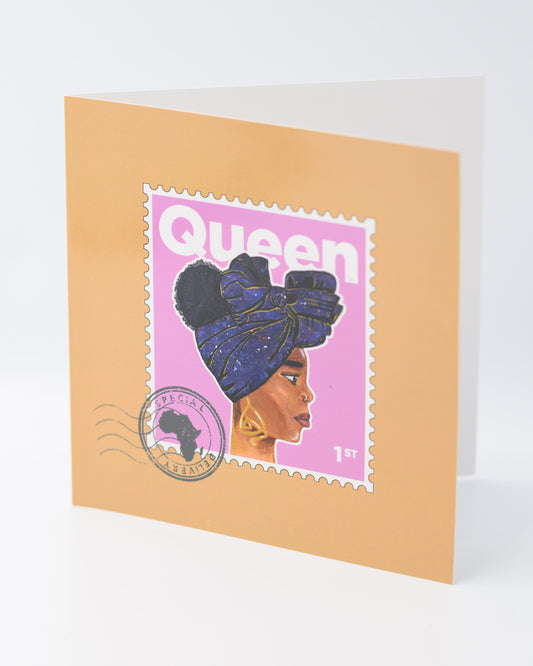 Queen Greetings Card - Pink