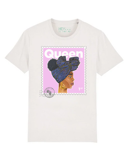 Queen T-Shirt -White / Baby Pink