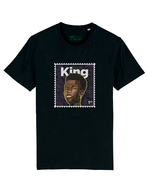 "King Junior" Organic Cotton T-Shirt - Black