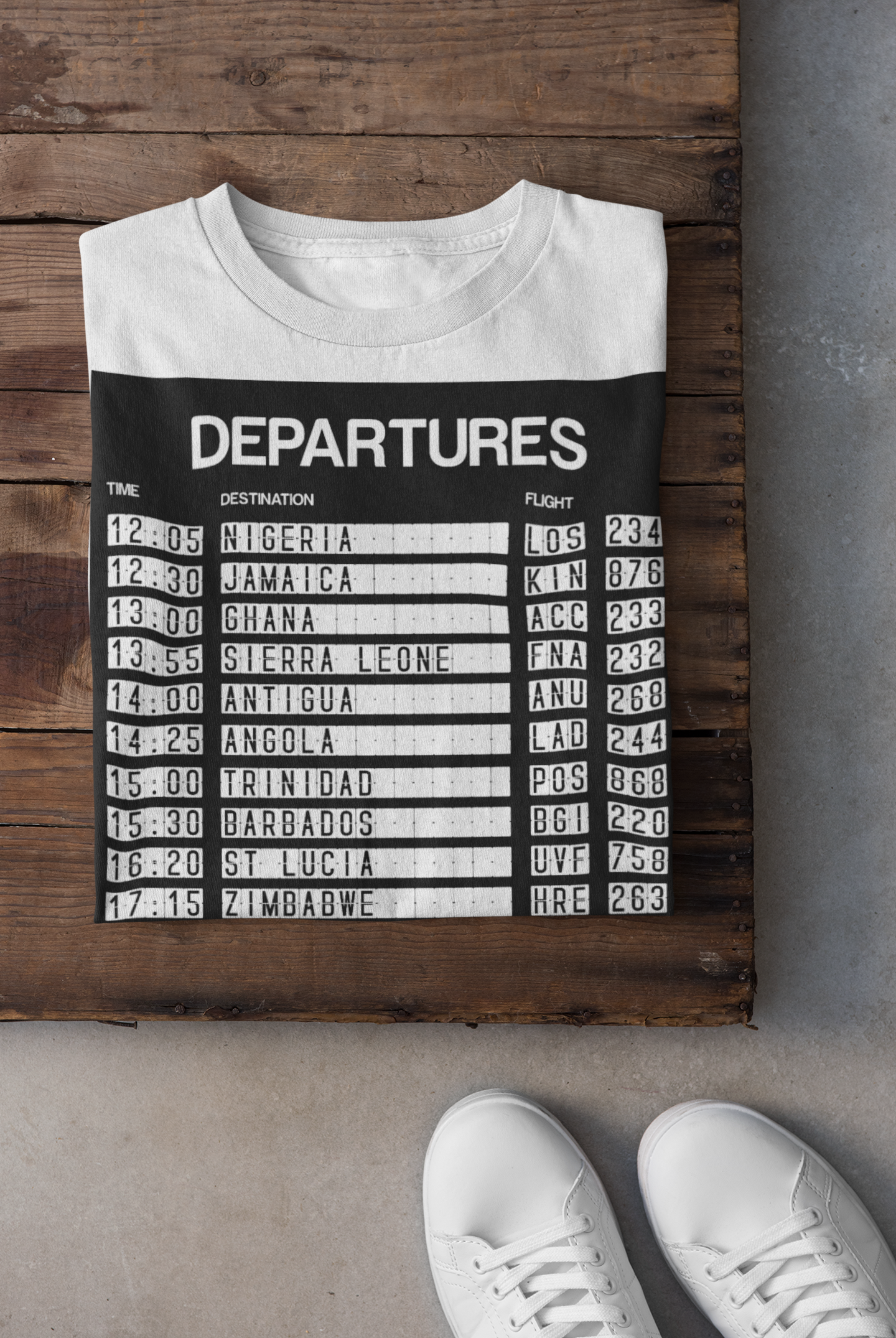 "Departures - 15 Nations" Organic Cotton T-Shirt - white