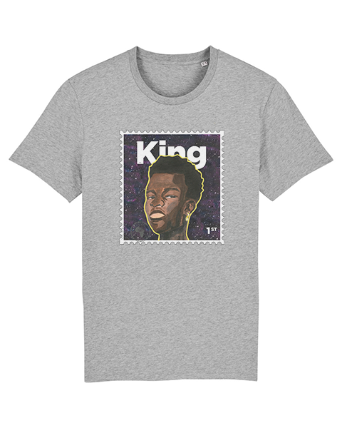 "King" Organic Cotton  T-Shirt - Grey