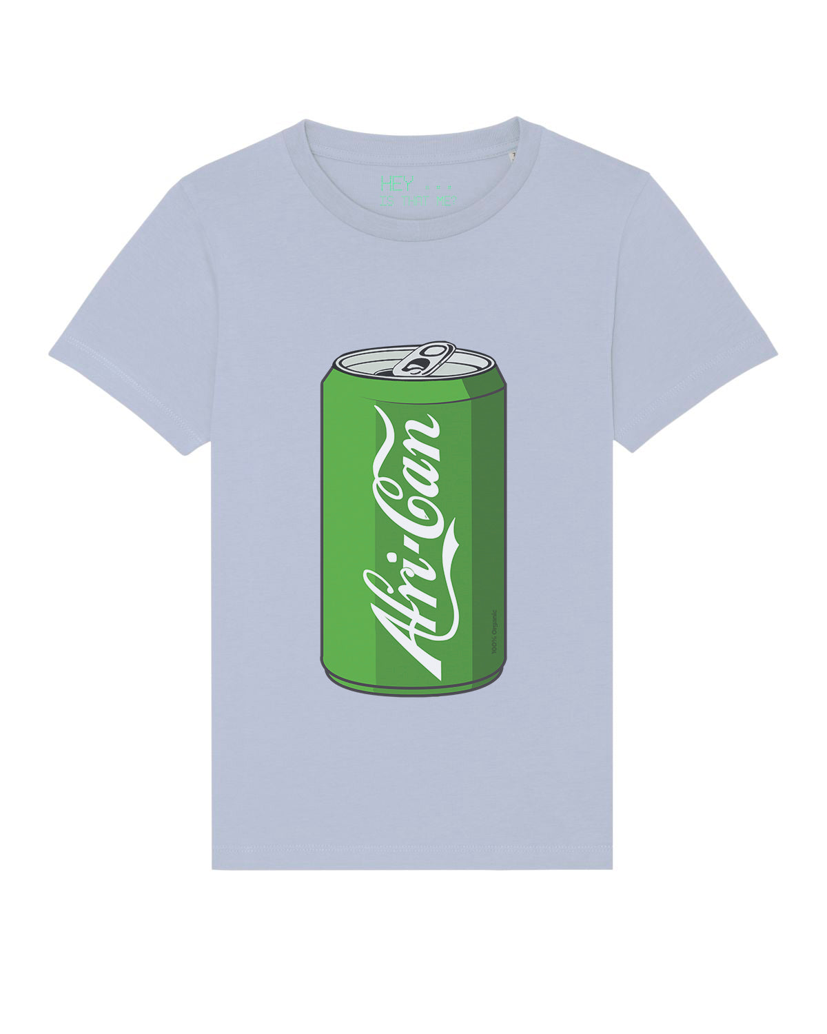 children's short sleeve African T-shirt in sky blue (soda can)