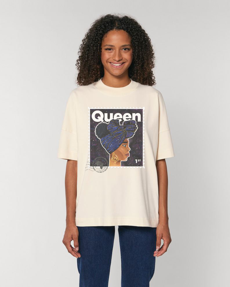 "Queen" Oversized T-Shirt - Off-White