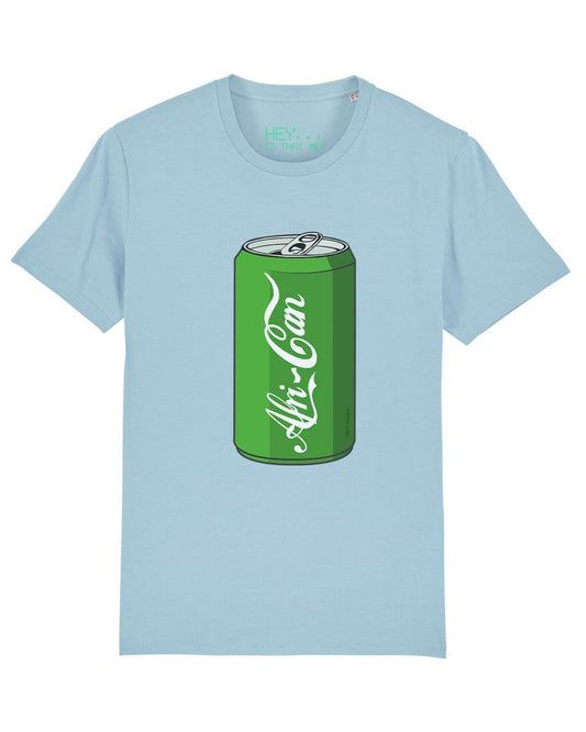 "Afri-Can" (Soda) T-Shirt - Sky Blue - L, XL