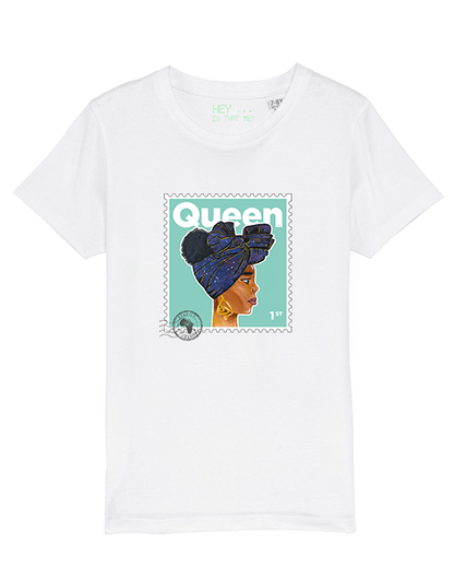 Queen Junior T-Shirt - White / Mint