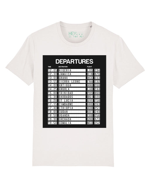 "Departures - 15 Nations" Organic Cotton T-Shirt - white